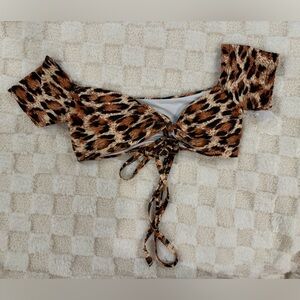Bathing suit top cheetah